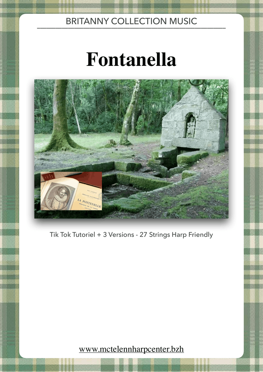 Fontanella - 4 Versions - Beginner & 27 String Harp | McTelenn Harp Center Celtic Harp scores gallery preview page 1