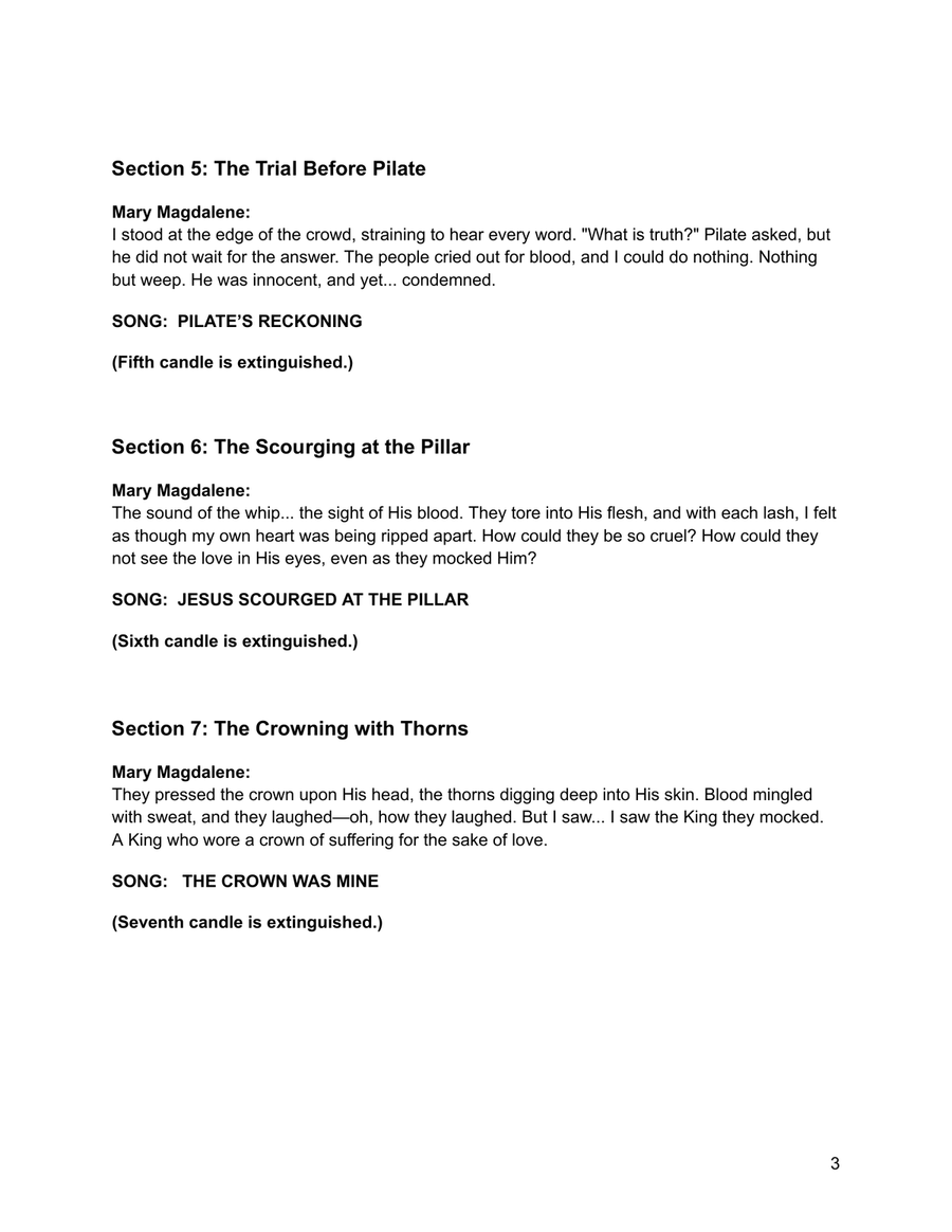 Silent Witness: Mary Magdalene’s Lament (Tenebrae Service) (2-part choir version) 2-Part scores gallery preview page 3