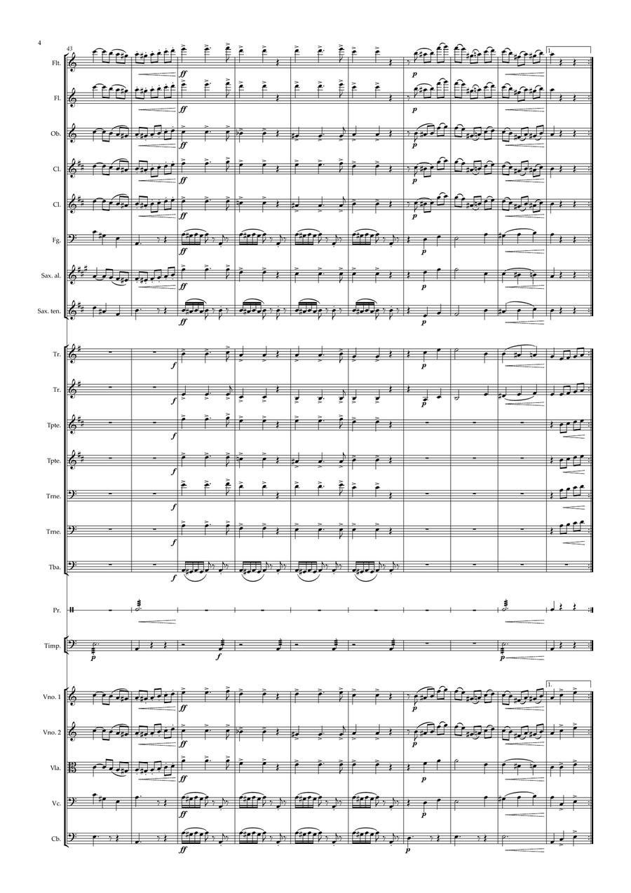 Terna Saudade - Anacleto de Medeiros - Orquestra Estudantil nível 3 Full Orchestra scores gallery preview page 4