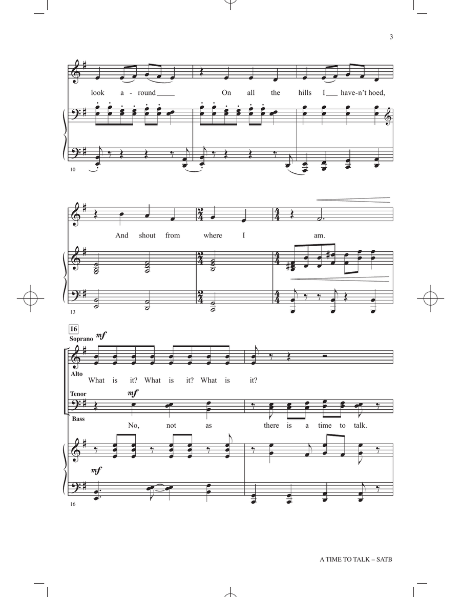 A Time To Talk 4-Part scores gallery preview page 2