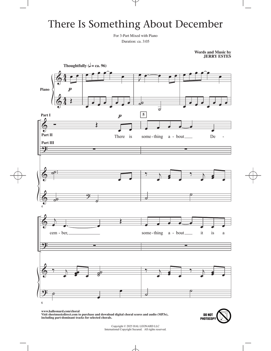 There Is Something About December 3-Part scores gallery preview page 1