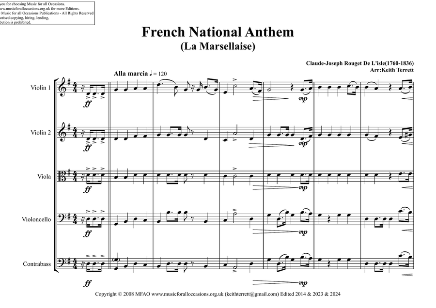 New Caledonians National & Local Anthems for String Orchestra String Orchestra scores gallery preview page 2