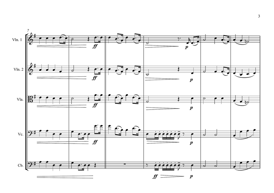 New Caledonians National & Local Anthems for String Orchestra String Orchestra scores gallery preview page 3