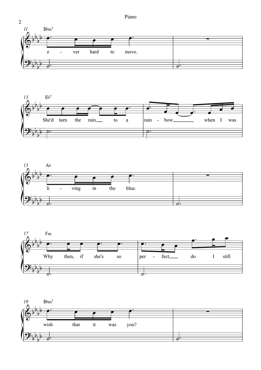 Glimpse Of Us Glimpse Of Us Piano, Vocal scores gallery preview page 2