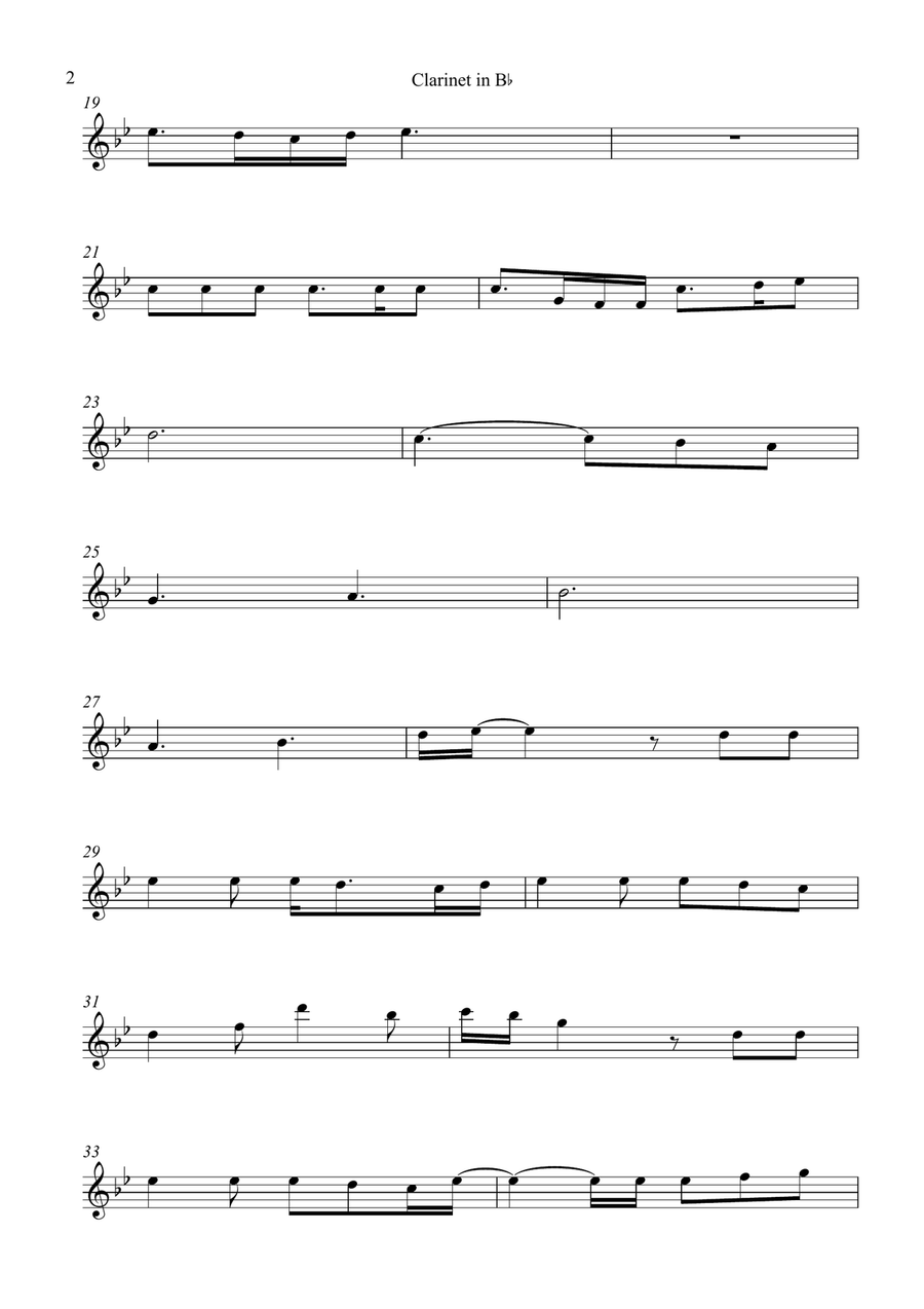 Glimpse Of Us Glimpse Of Us B-Flat Clarinet scores gallery preview page 2