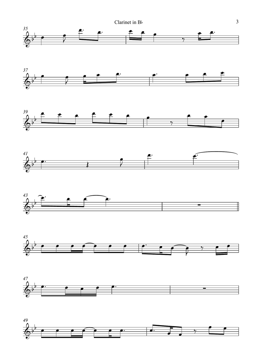 Glimpse Of Us Glimpse Of Us B-Flat Clarinet scores gallery preview page 3