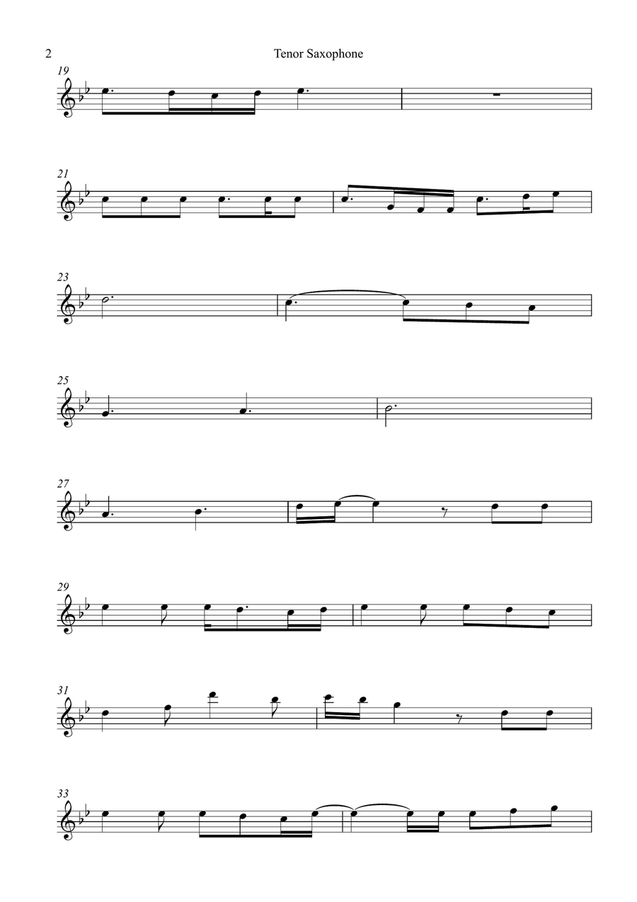 Glimpse Of Us Glimpse Of Us Tenor Saxophone scores gallery preview page 2