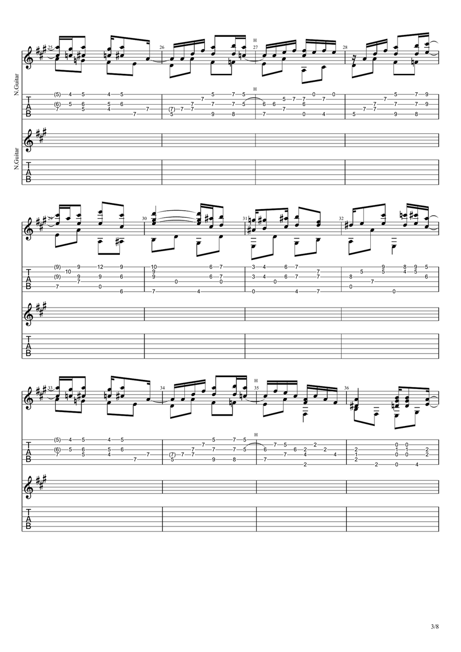 Weeping Willow Weeping Willow Electric Guitar scores gallery preview page 3