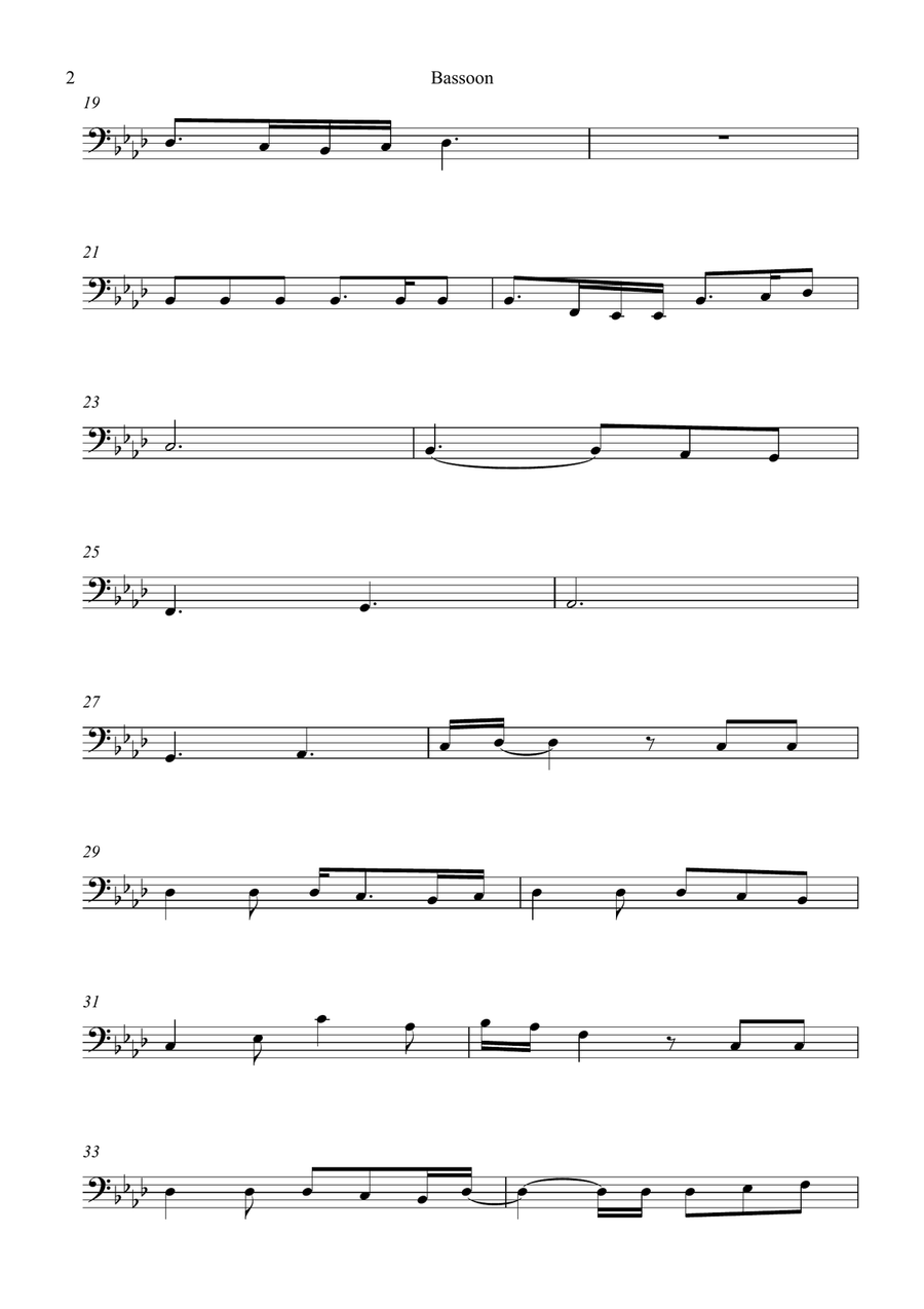 Glimpse Of Us Glimpse Of Us Bassoon Solo scores gallery preview page 2