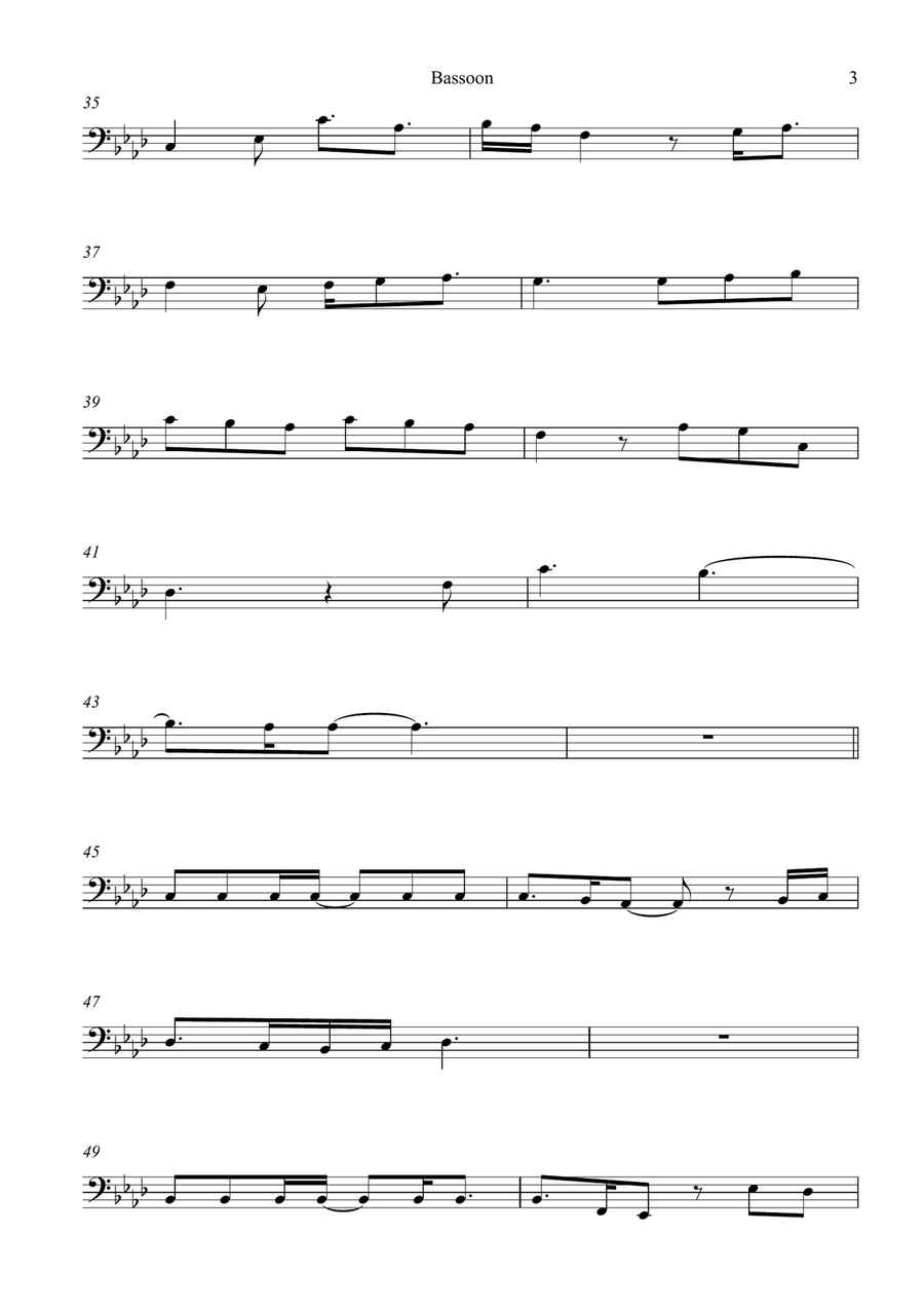 Glimpse Of Us Glimpse Of Us Bassoon Solo scores gallery preview page 3