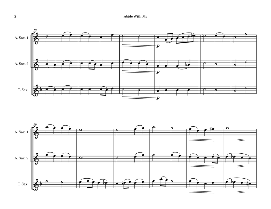 Abide With Me Woodwind Trio scores gallery preview page 2