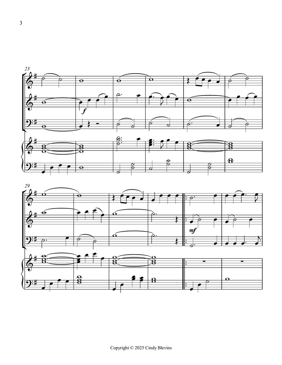 How Great Thou Art, for Two Violins, Cello and Piano Piano Quartet scores gallery preview page 4