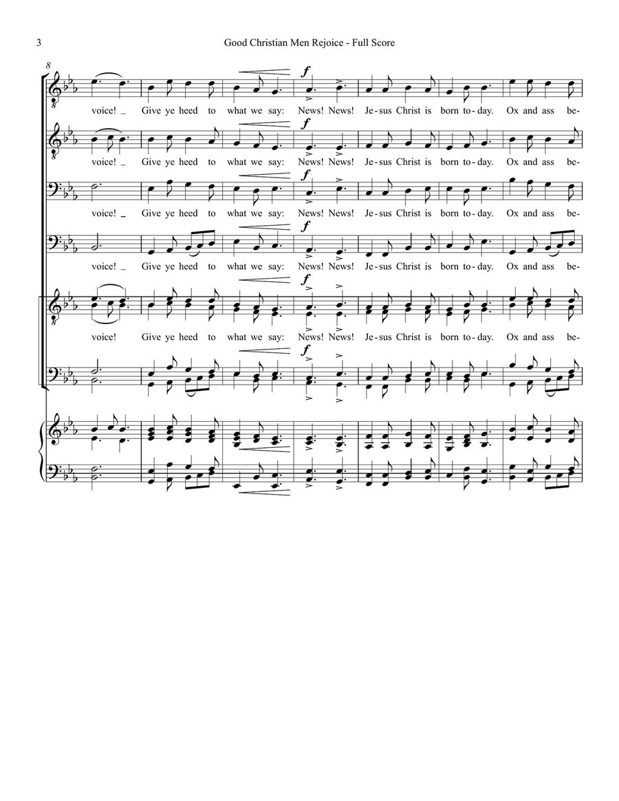 Good Christian Men Rejoice - TTBB Choir TTBB scores gallery preview page 4