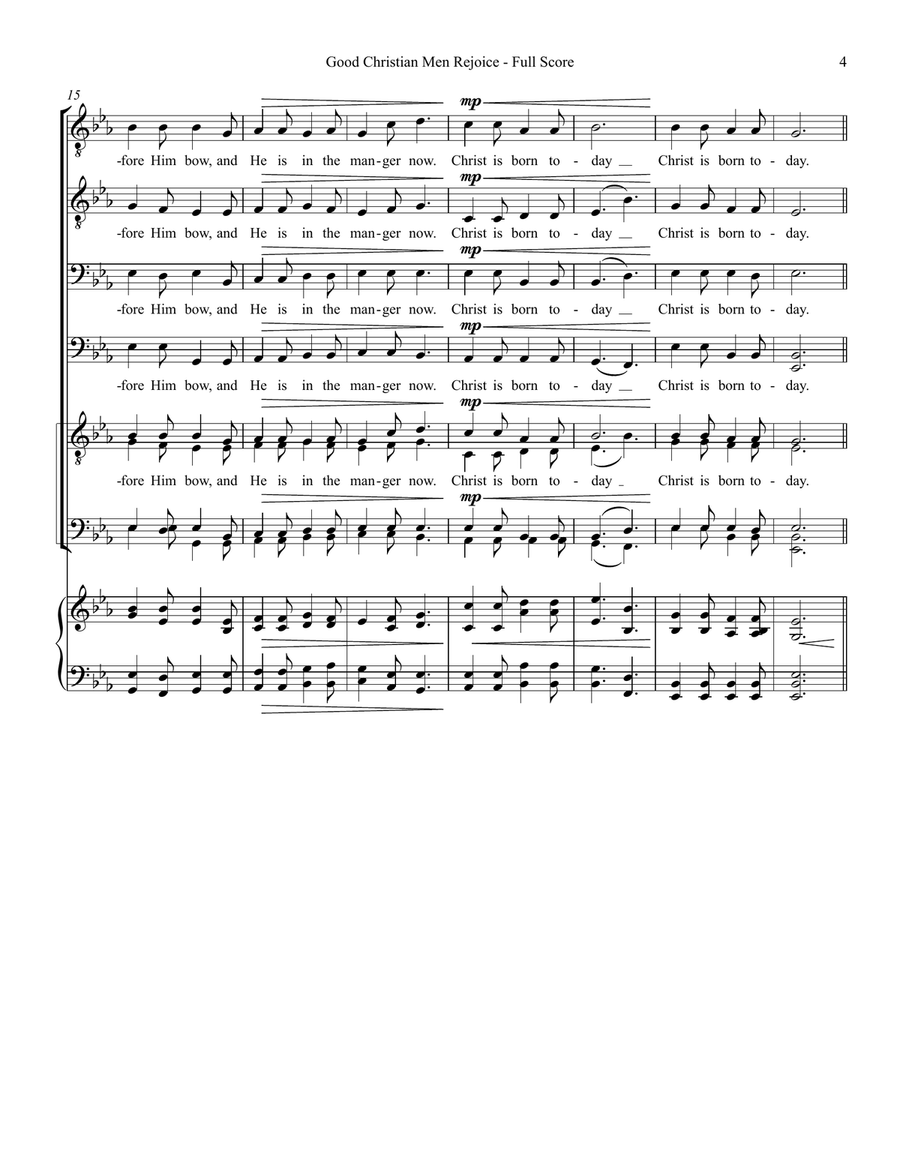 Good Christian Men Rejoice - TTBB Choir TTBB scores gallery preview page 5