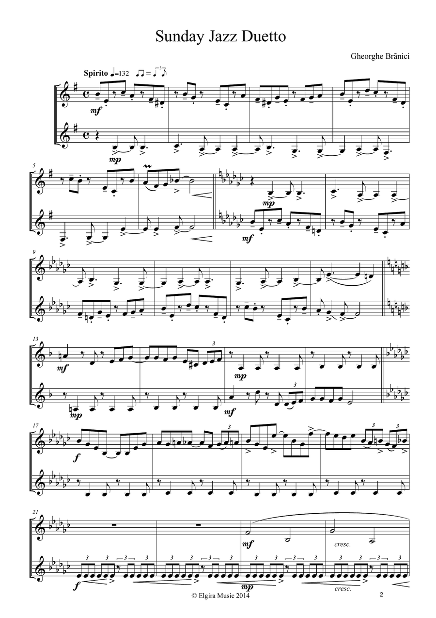 JAZZ DUETS FOR A WEEK JAZZ DUETS FOR A WEEK Trumpet Duet scores gallery preview page 2