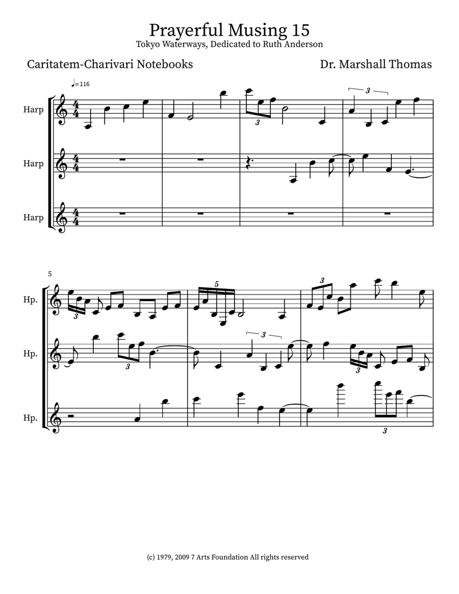 Prayerful Musing 15 Prayerful Musing 15 Small Ensemble scores gallery preview page 1