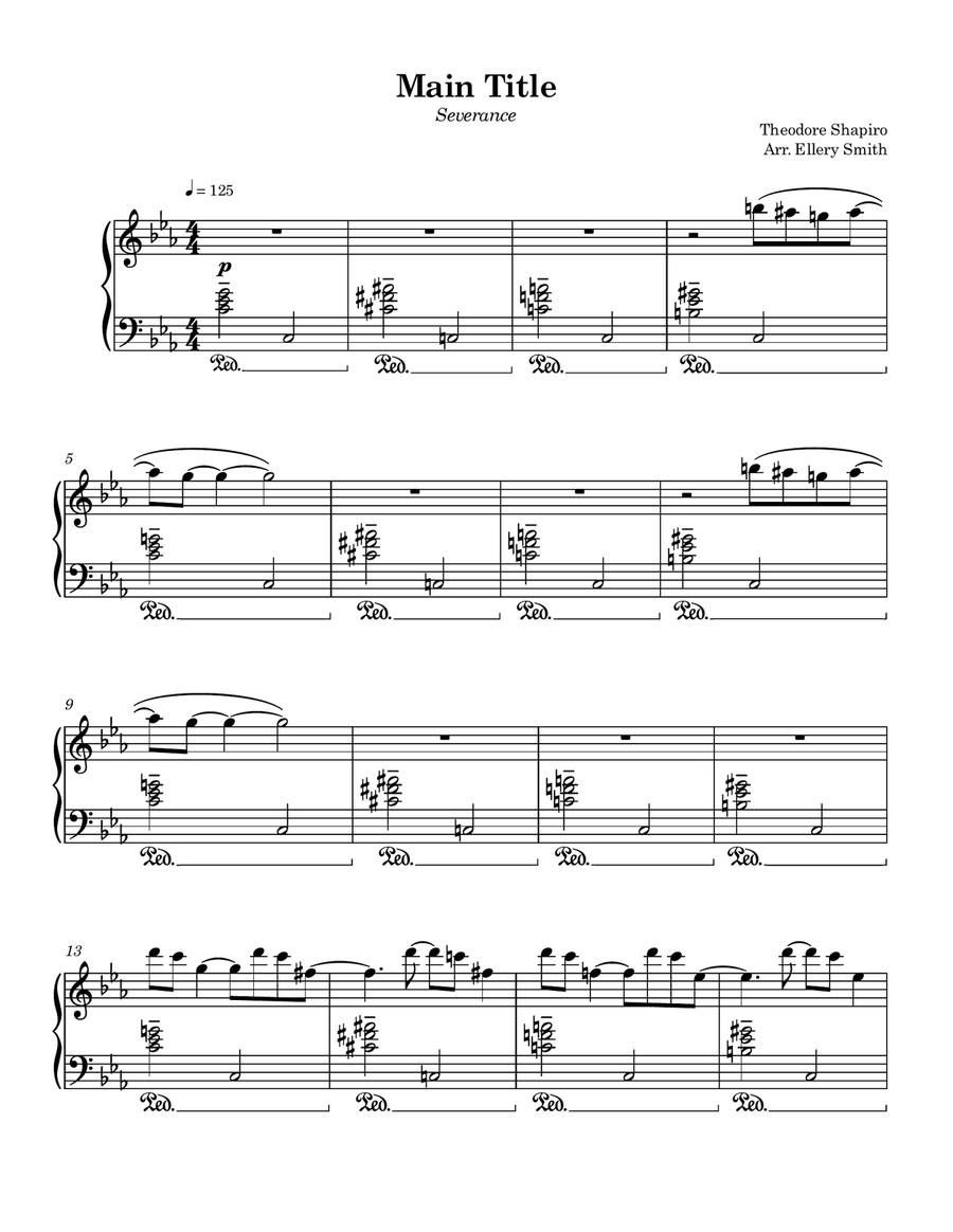 Severance - Main Title Theme Piano Solo scores gallery preview page 1