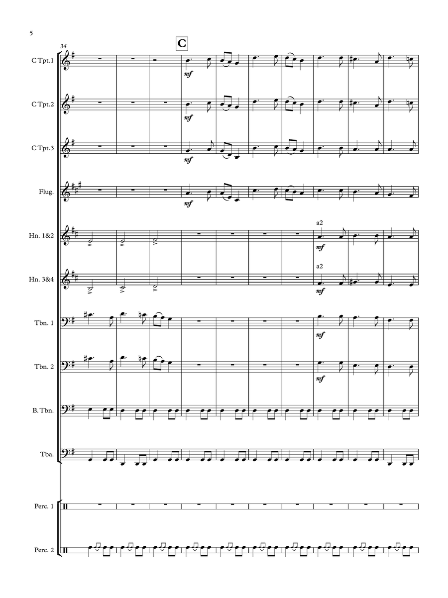 Campana Sobre Campana Campana Sobre Campana Brass Ensemble scores gallery preview page 6