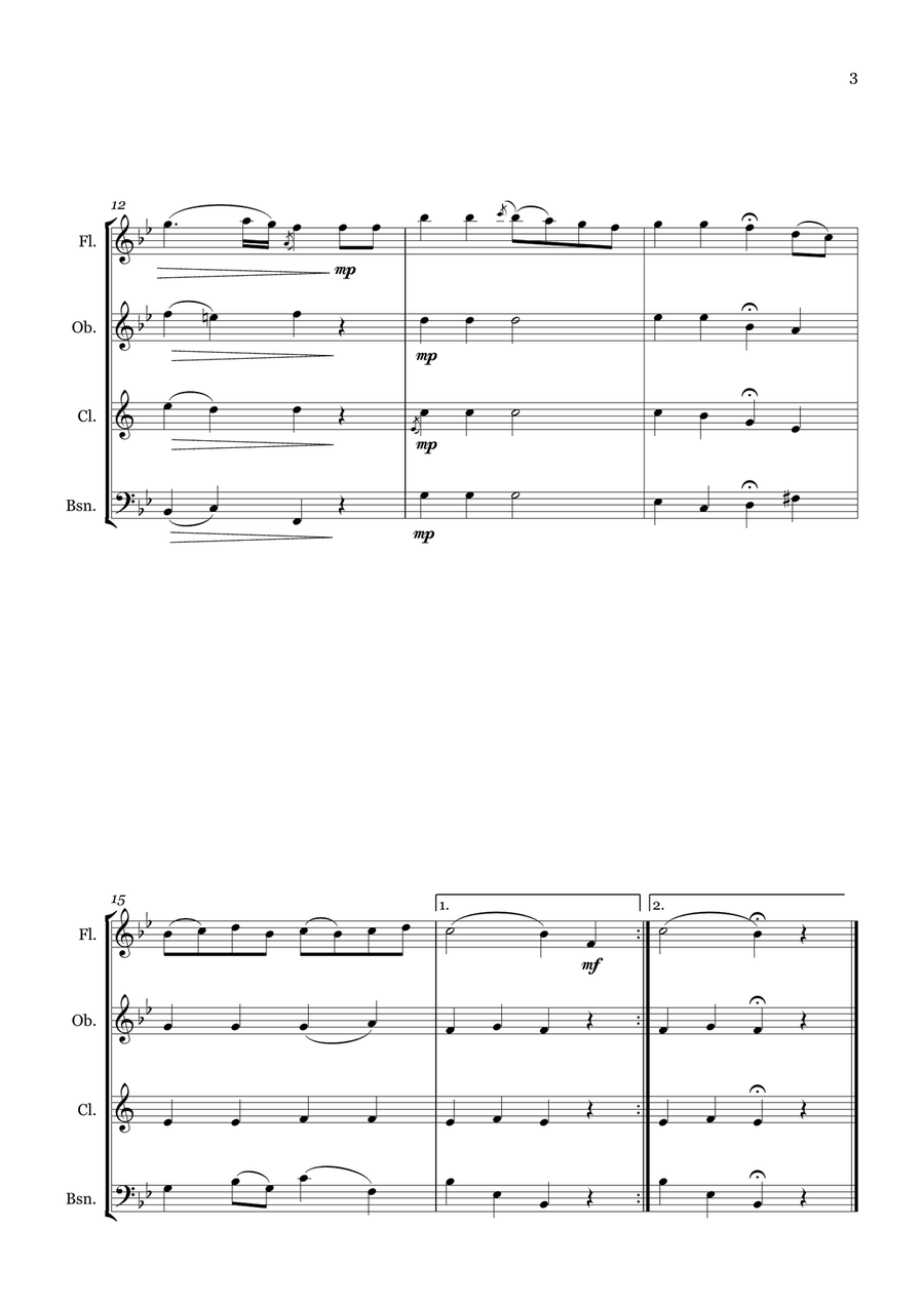 Let Erin Remember Let Erin Remember Woodwind Quartet scores gallery preview page 3