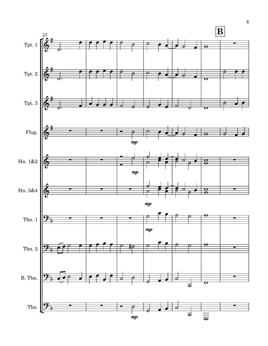 Lo, How a Rose E'er Blooming Brass Ensemble scores gallery preview page 5