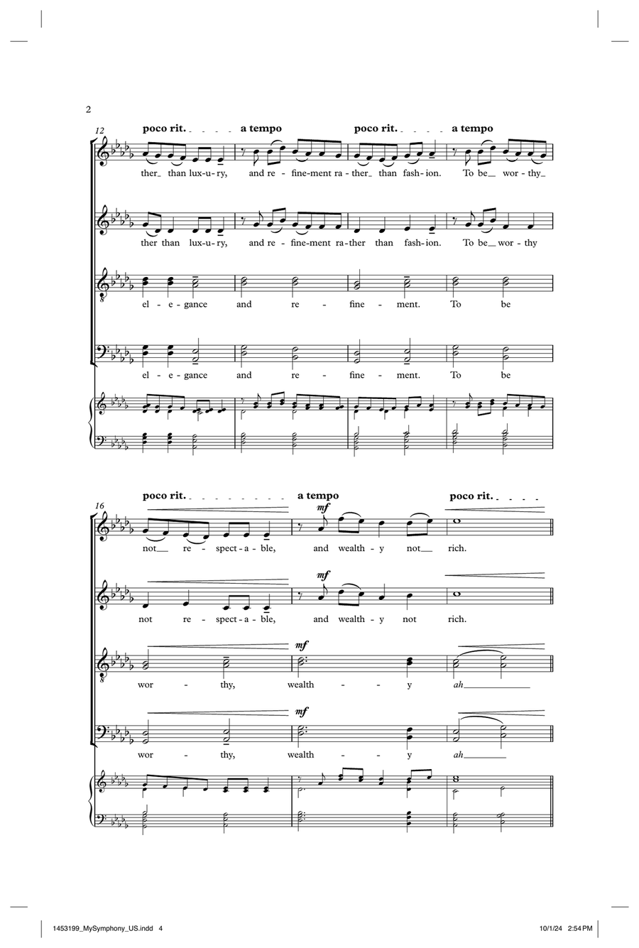 This Is To Be My Symphony Divisi scores gallery preview page 2