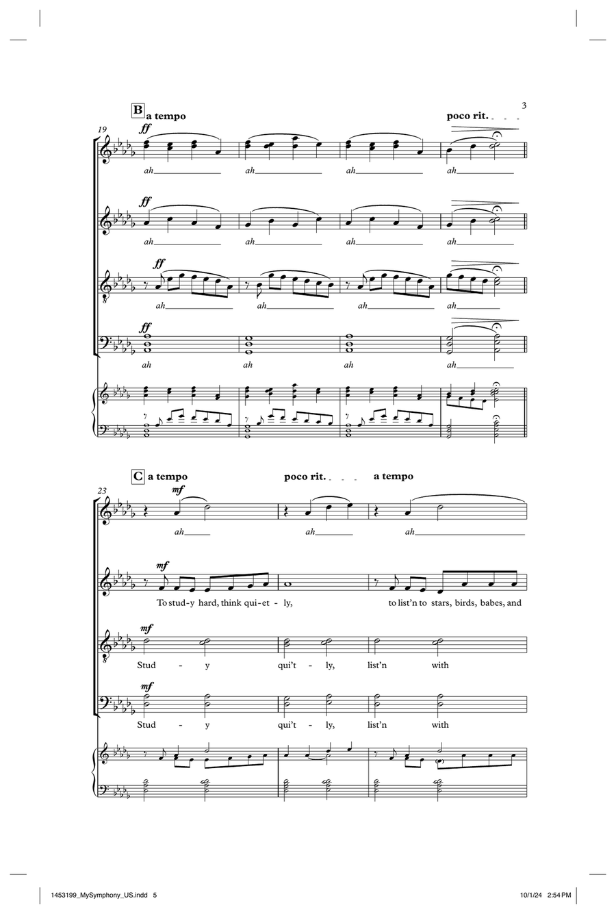 This Is To Be My Symphony Divisi scores gallery preview page 3