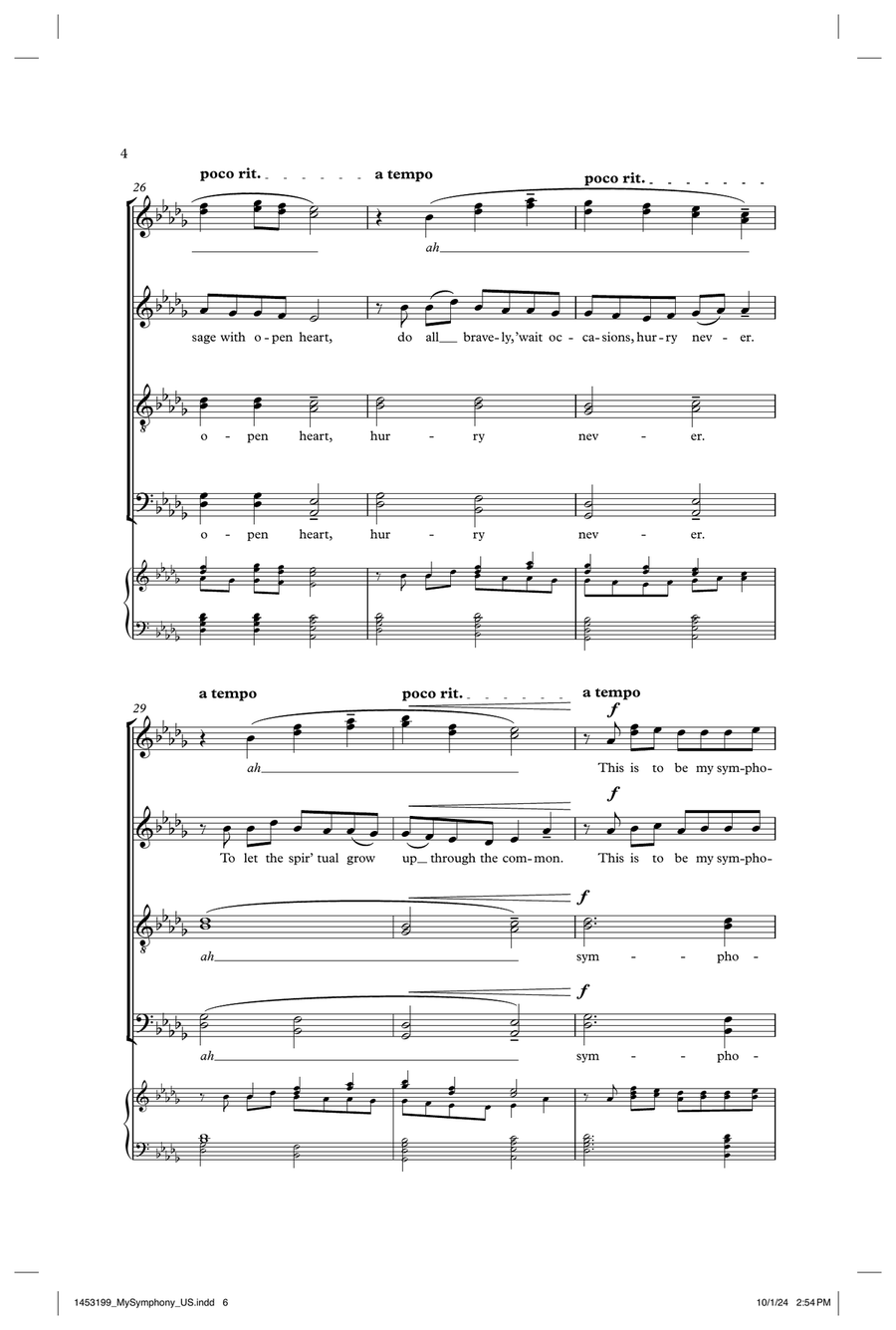 This Is To Be My Symphony Divisi scores gallery preview page 4