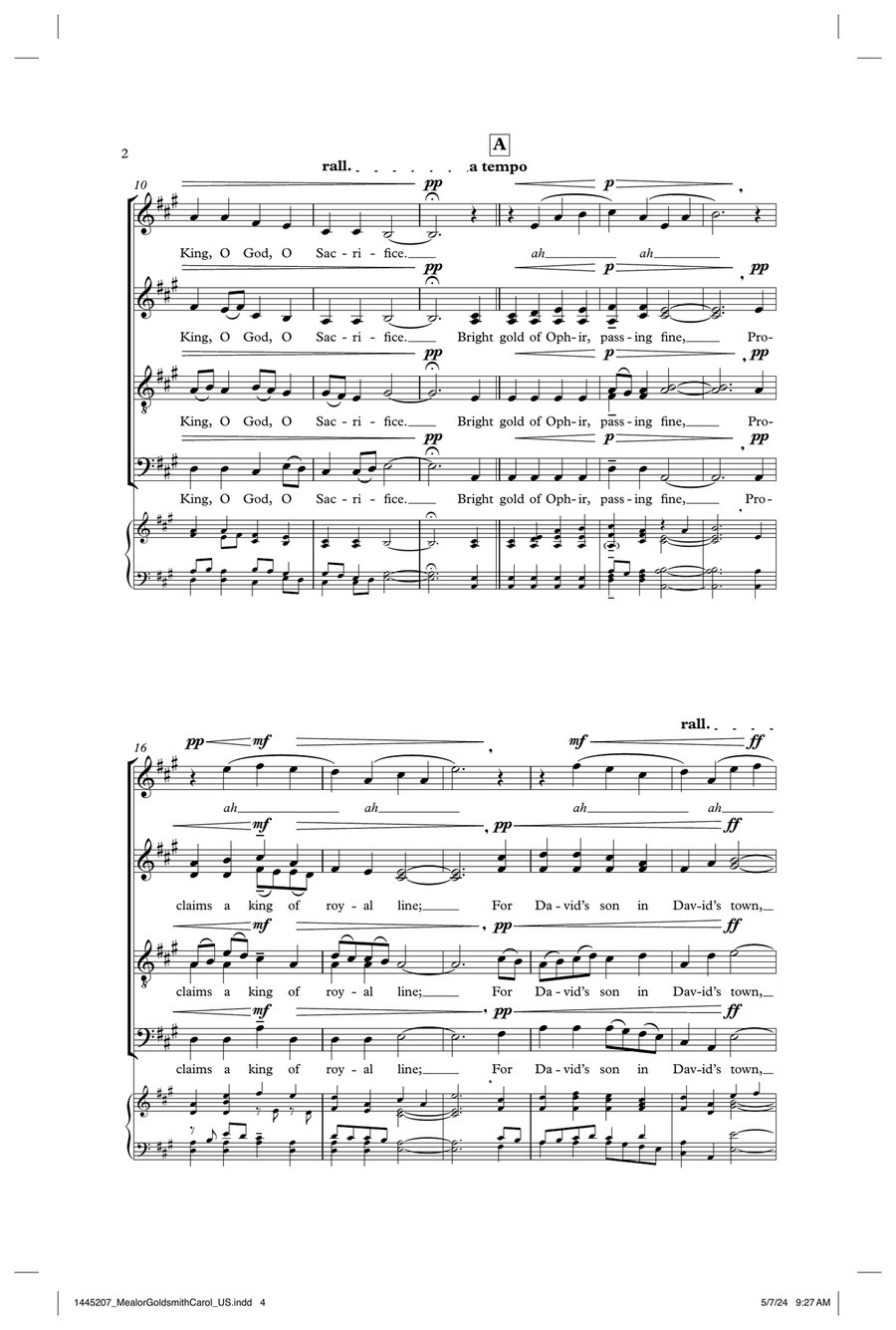 The Goldsmiths' Carol The Goldsmiths' Carol 4-Part scores gallery preview page 2