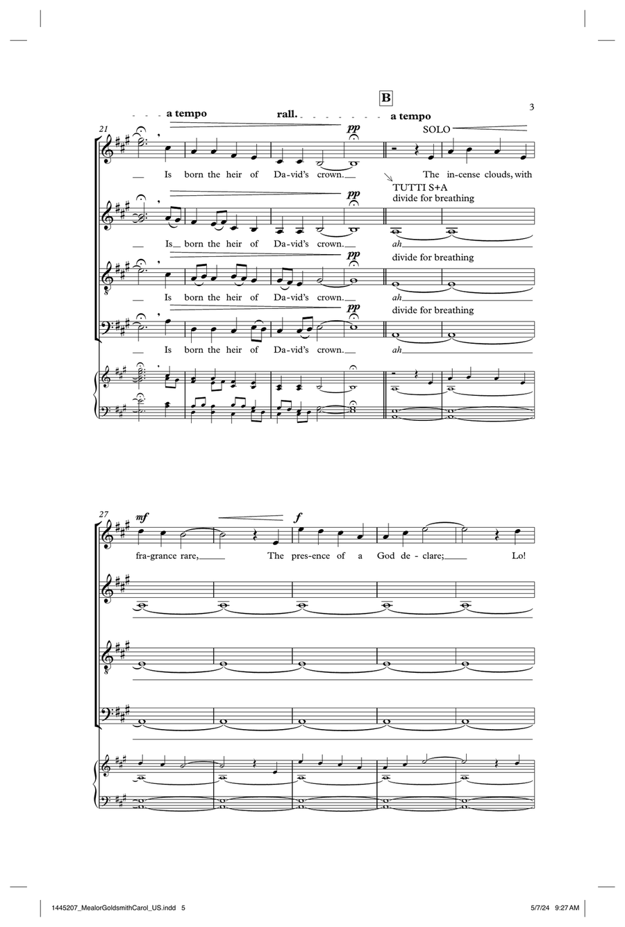 The Goldsmiths' Carol The Goldsmiths' Carol 4-Part scores gallery preview page 3