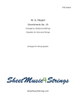 Mozart, W. A. - Divertimento No. 10, K. 247 Arranged for String Quartet