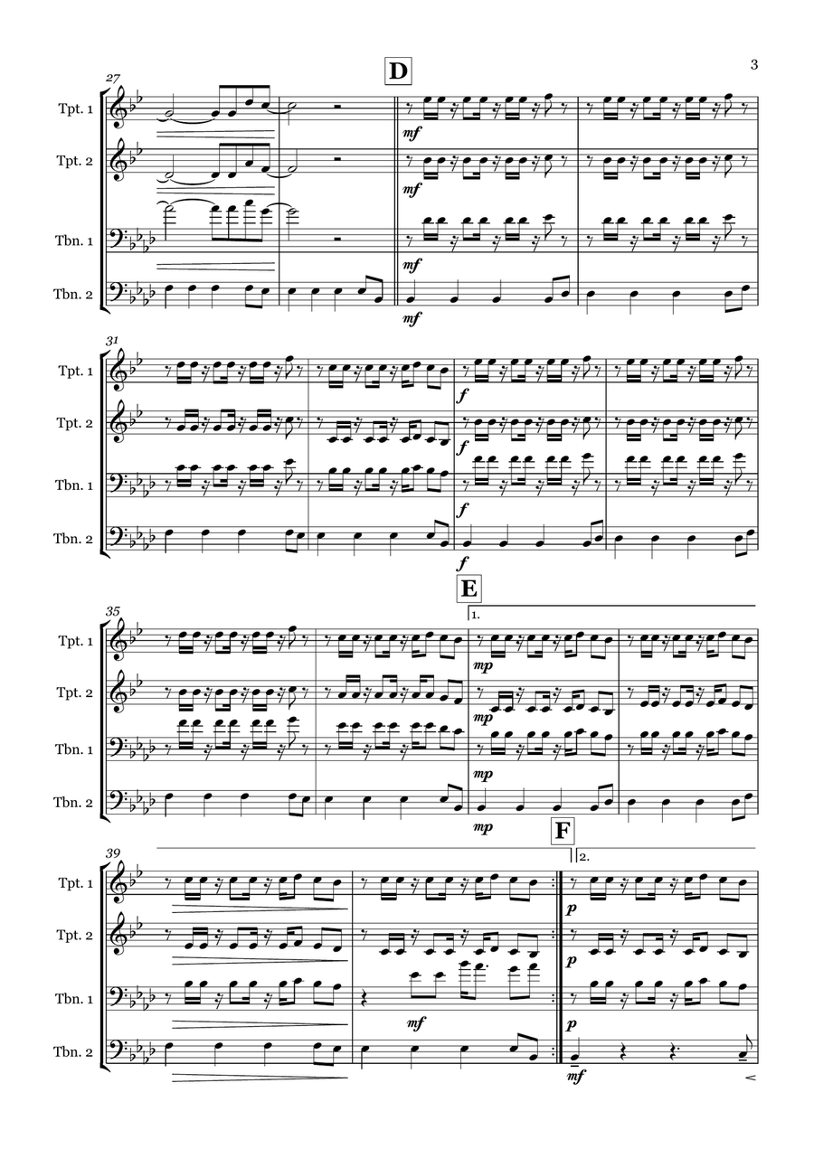 Get Lucky Get Lucky Brass Quartet scores gallery preview page 3