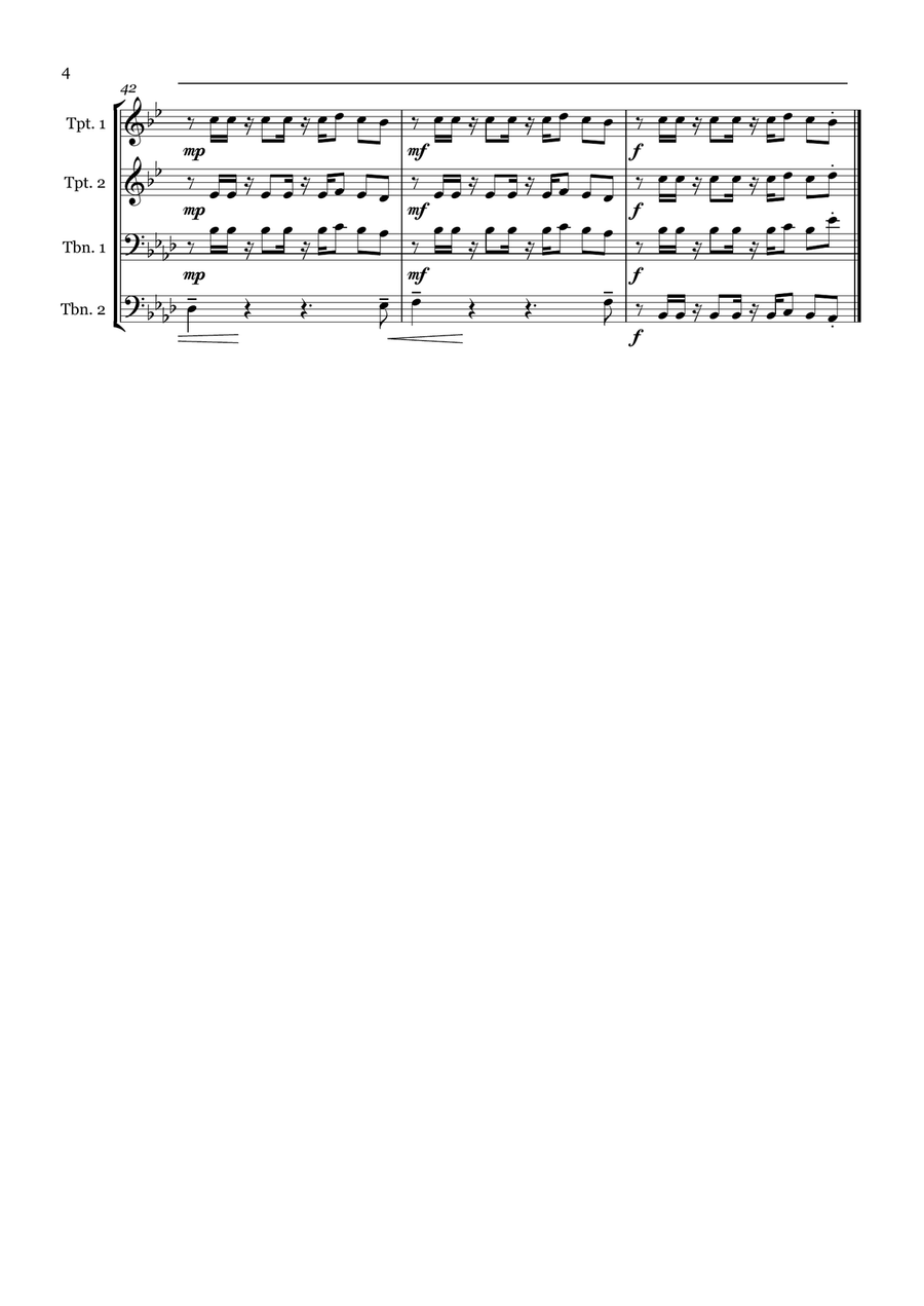 Get Lucky Get Lucky Brass Quartet scores gallery preview page 4