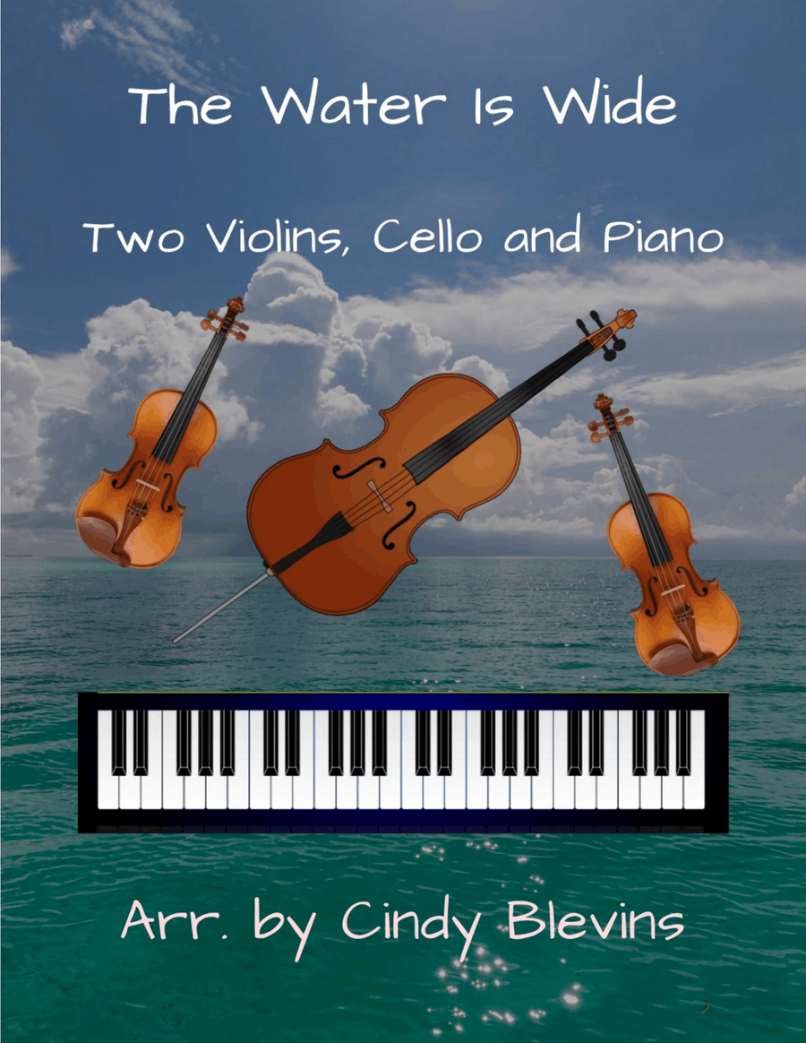 The Water Is Wide, for Two Violins, Cello and Piano Piano Quartet scores gallery preview page 1