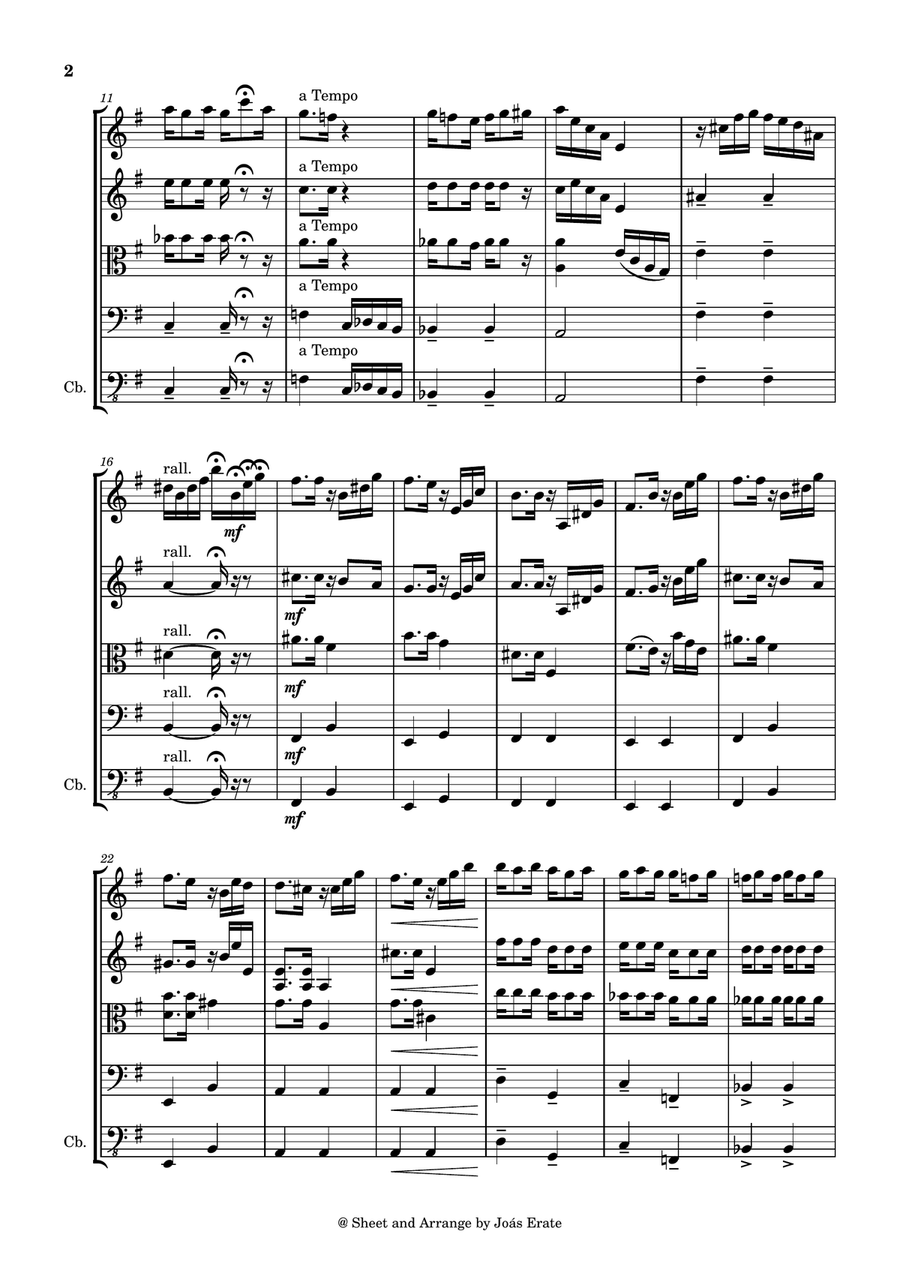 Chôros No.1, W161 Chôros No.1, W161 String Orchestra scores gallery preview page 2