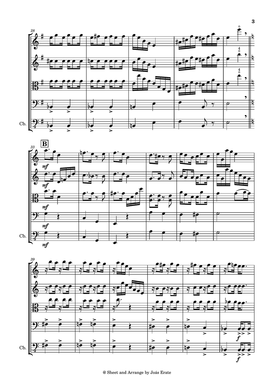 Chôros No.1, W161 Chôros No.1, W161 String Orchestra scores gallery preview page 3