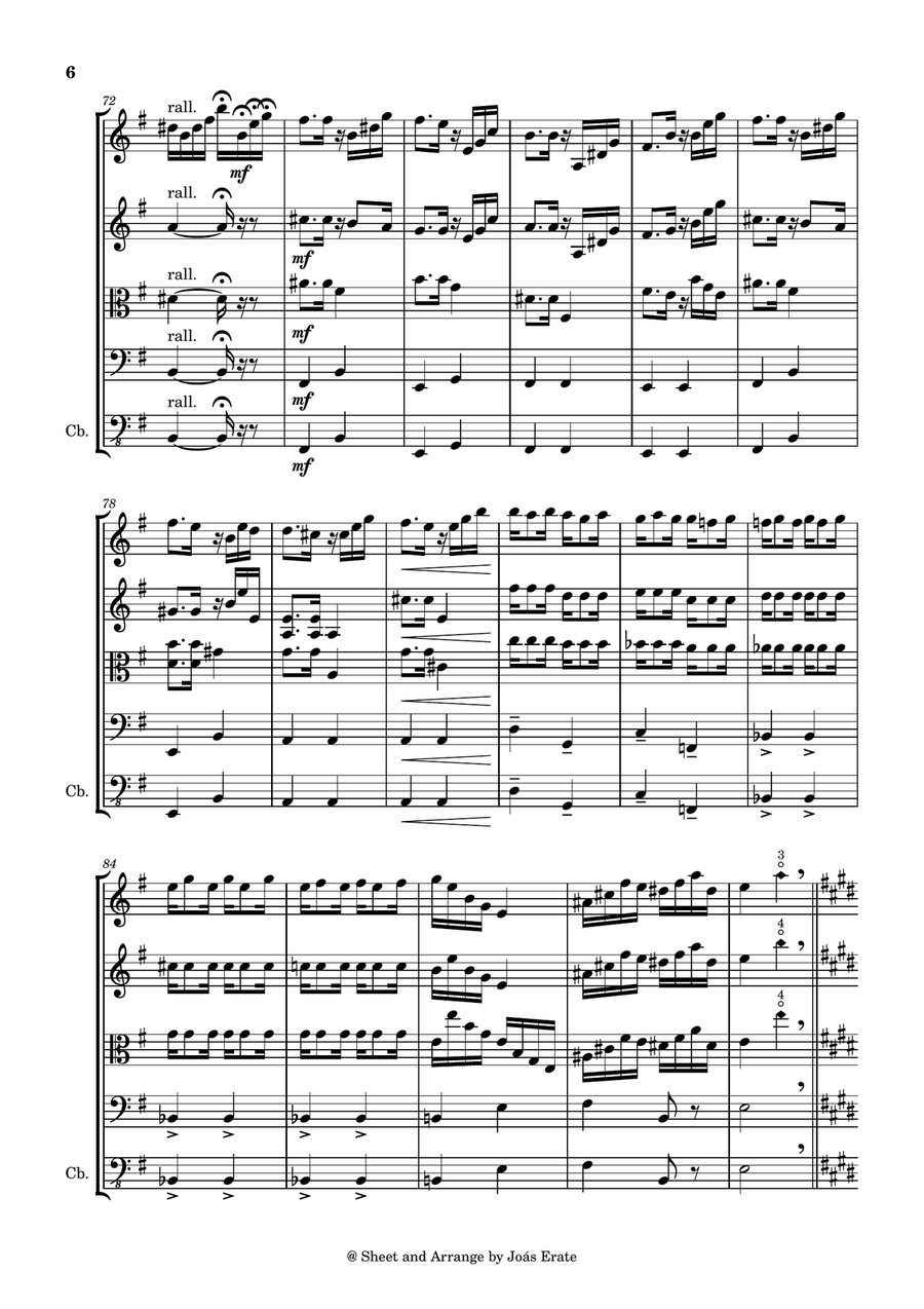 Chôros No.1, W161 Chôros No.1, W161 String Orchestra scores gallery preview page 6