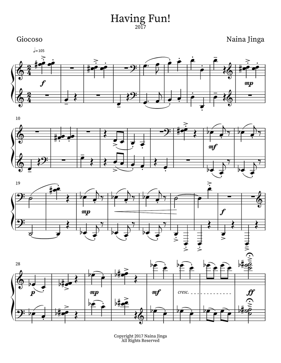 Having Fun! Easy Piano scores gallery preview page 2
