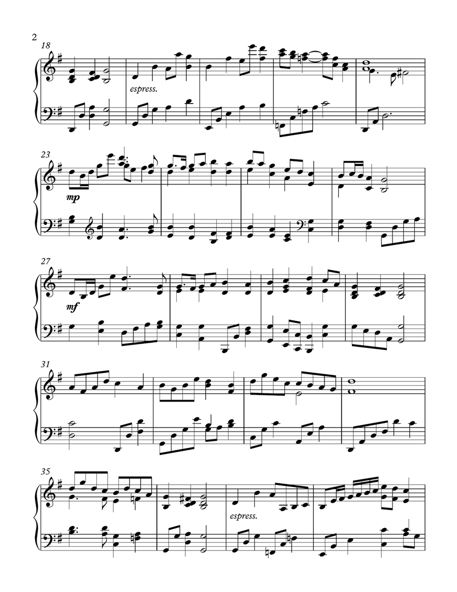 Guide Me, O Thou Great Jehovah Piano Solo scores gallery preview page 2