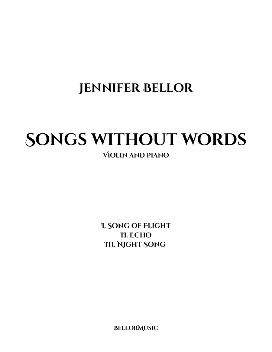 Song Without Words - songs for violin and piano