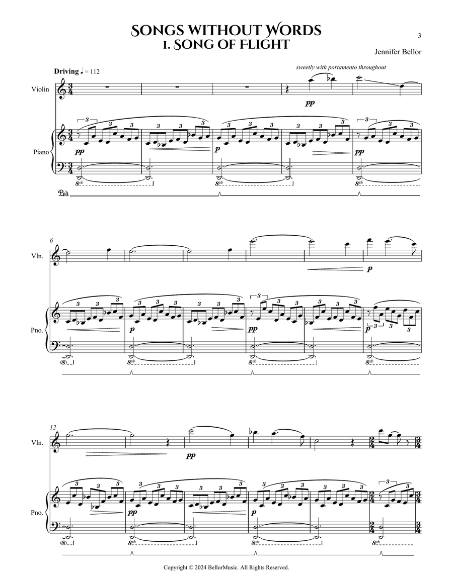 Song Without Words - songs for violin and piano