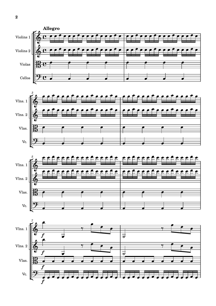 Sinfonia from L'Olimpiade, RV 725 String Orchestra scores gallery preview page 2