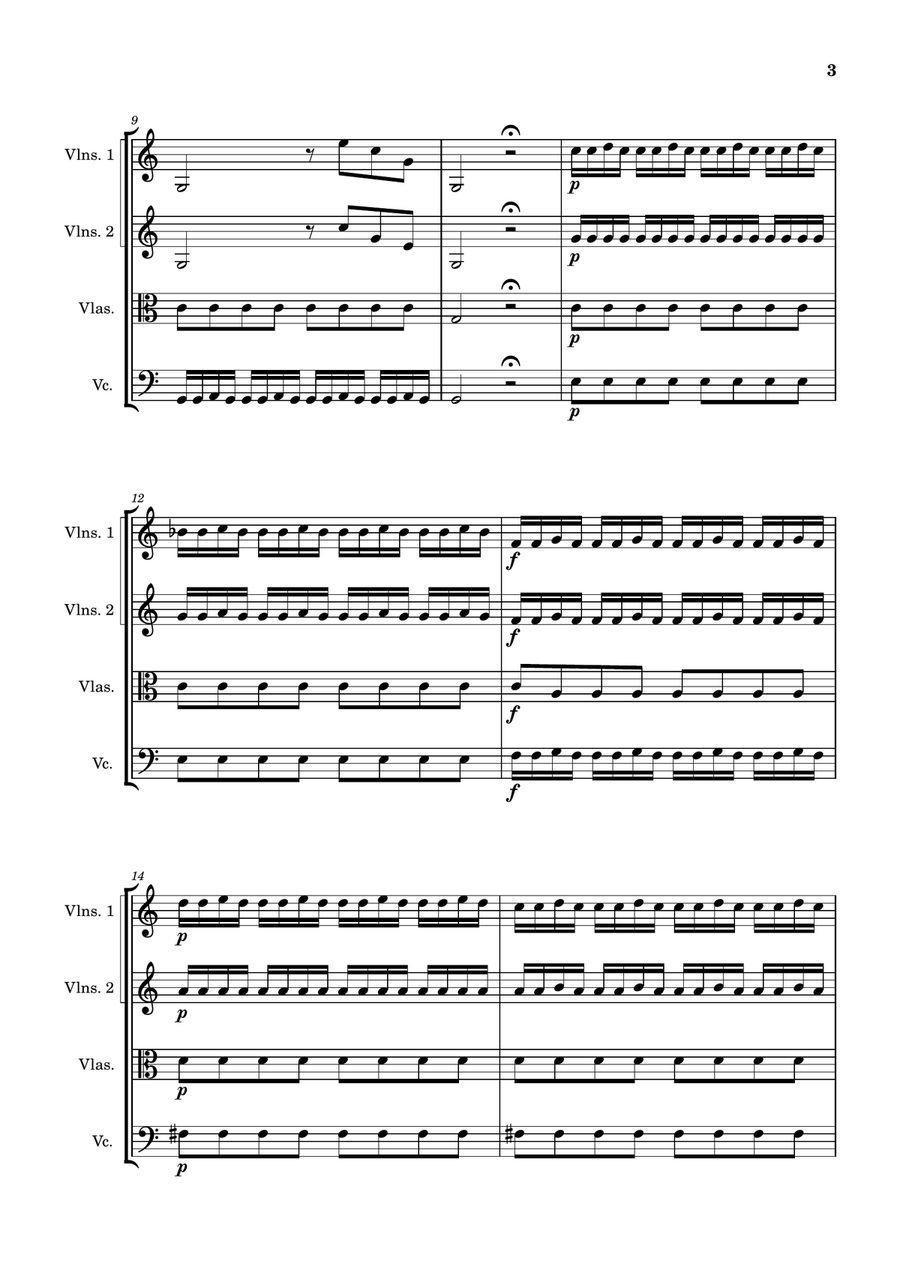 Sinfonia from L'Olimpiade, RV 725 String Orchestra scores gallery preview page 3