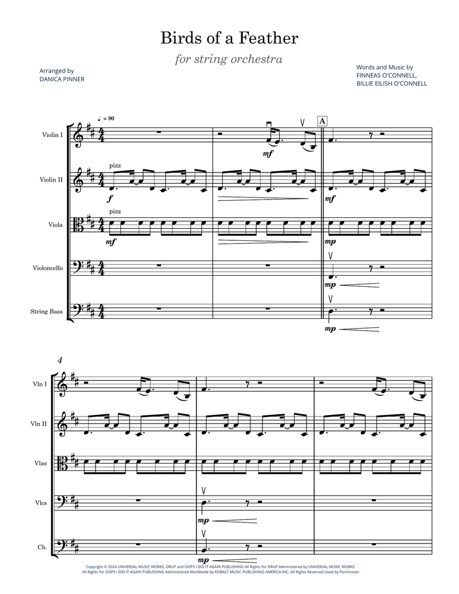 Birds Of A Feather Birds Of A Feather String Orchestra scores gallery preview page 1
