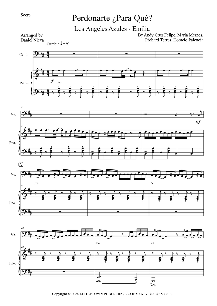 Perdonarte Para Que? Piano scores gallery preview page 3