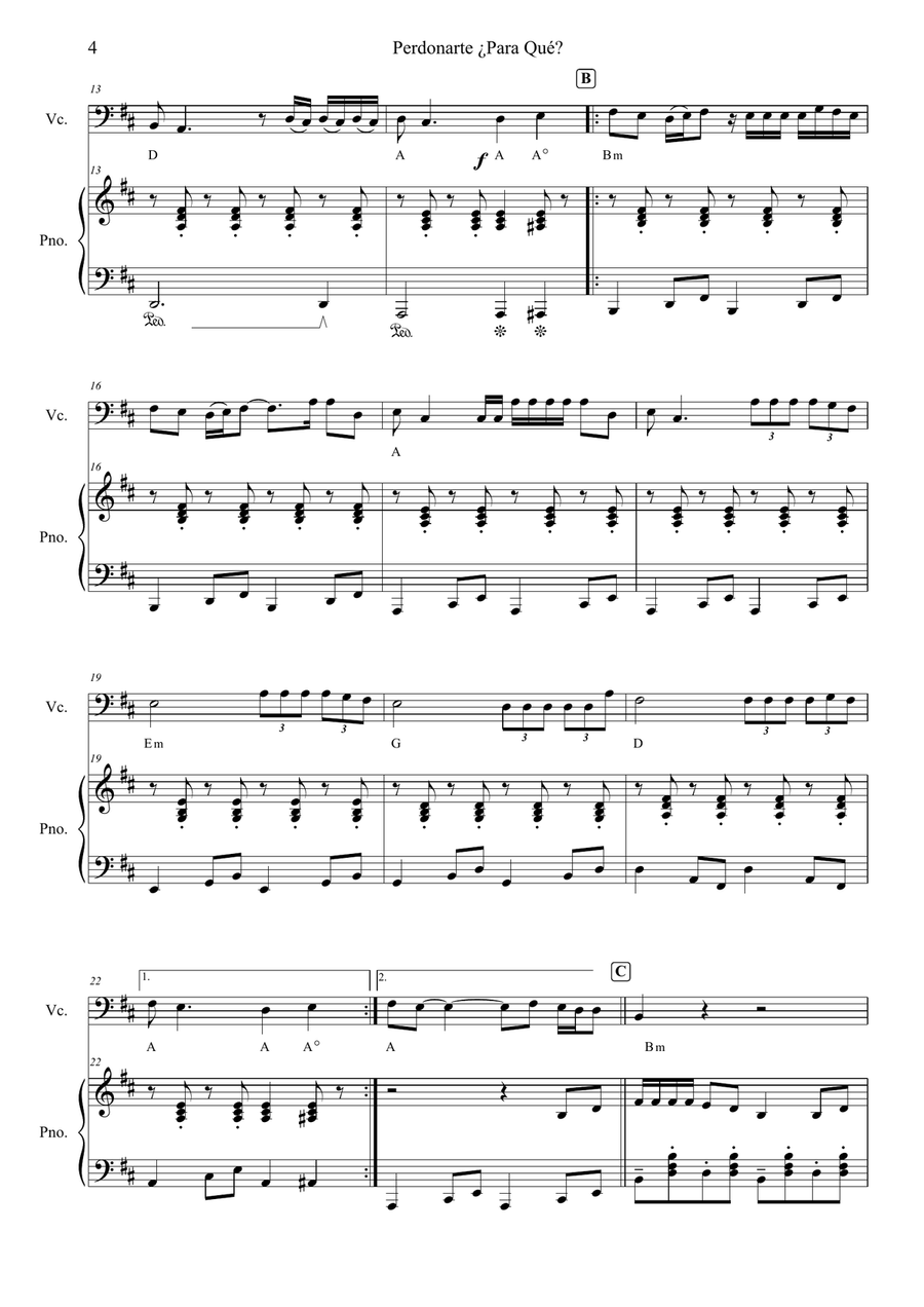 Perdonarte Para Que? Piano scores gallery preview page 4