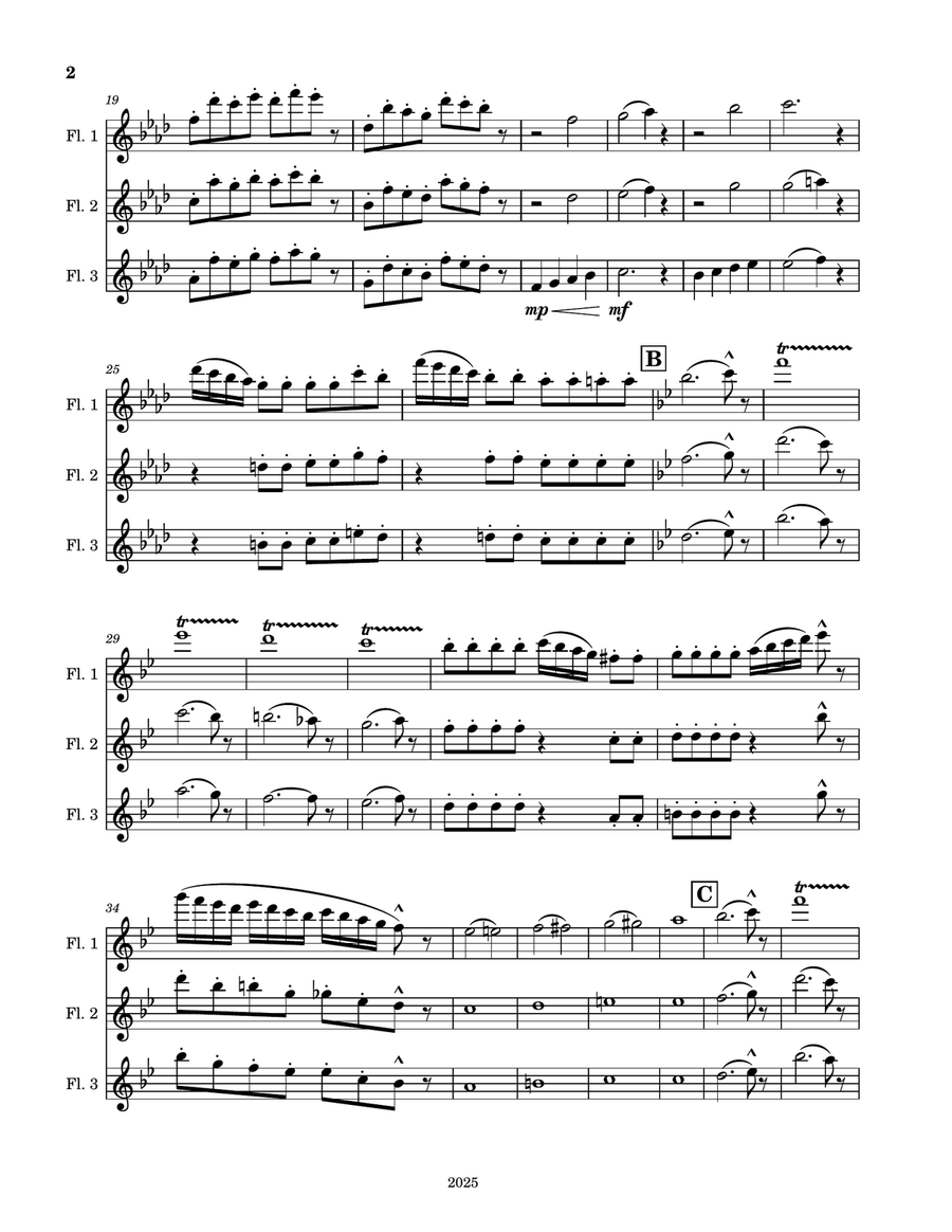 Three Gnomes in the Garden Woodwind Trio scores gallery preview page 2