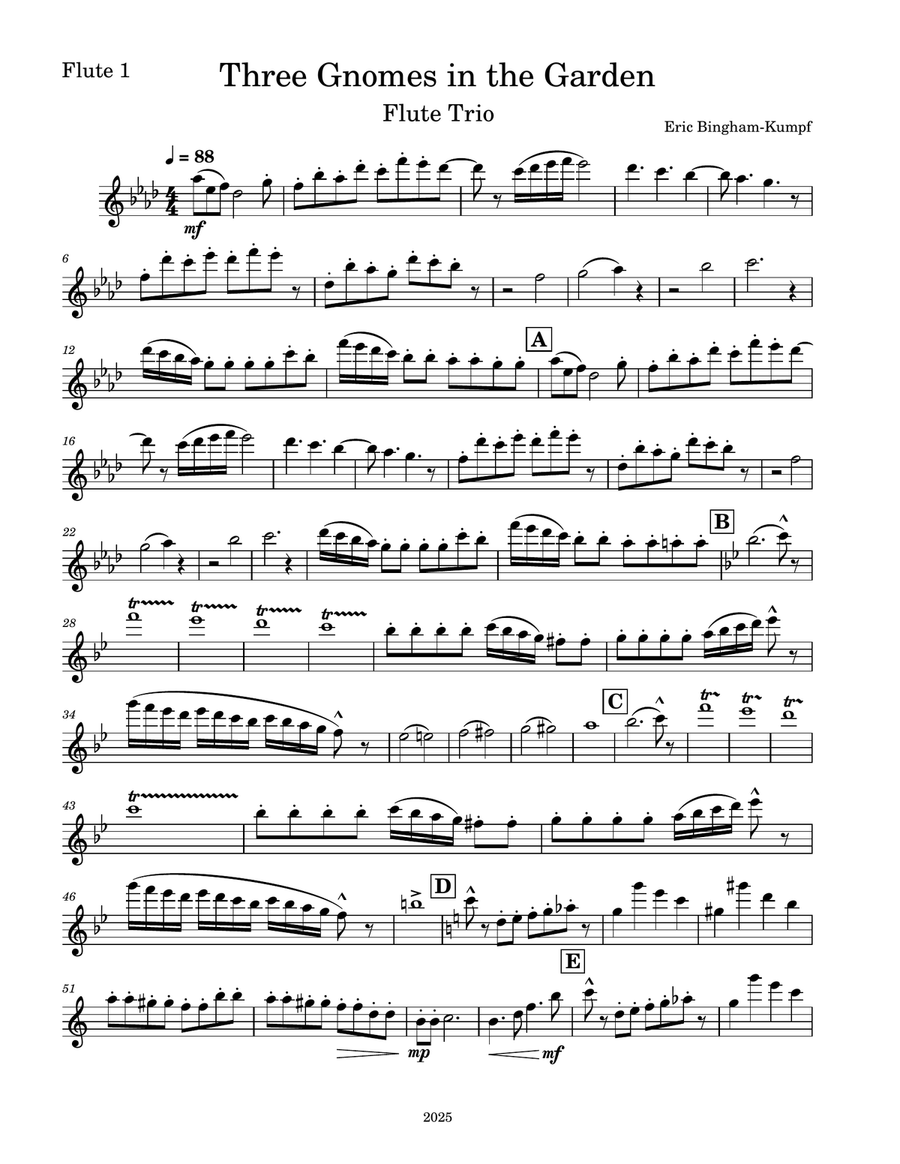 Three Gnomes in the Garden Woodwind Trio scores gallery preview page 5