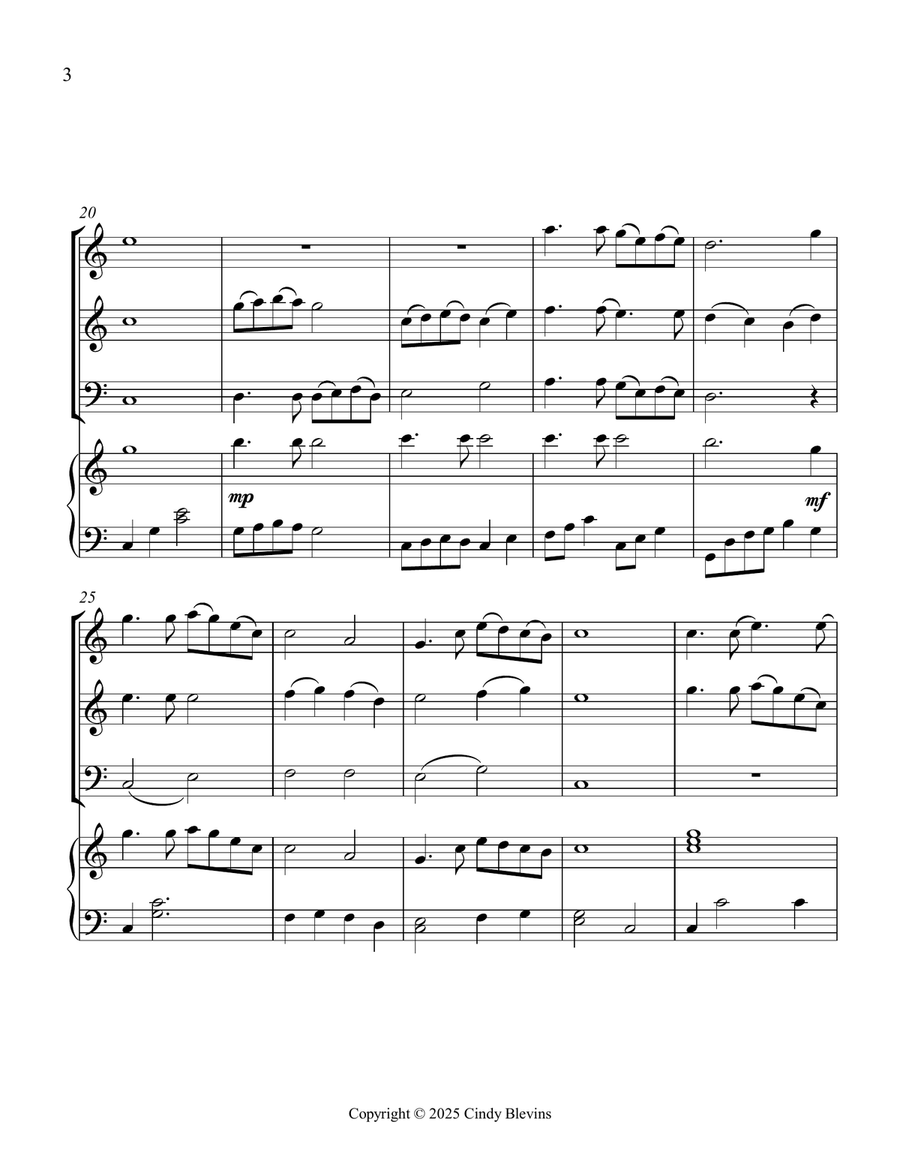 What a Friend We Have In Jesus, for Two Violins, Cello and Piano Piano Quartet scores gallery preview page 4