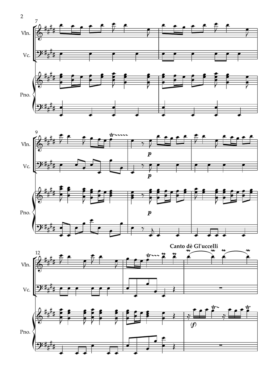 Vivaldi Four Seasons - Spring - arranged for Piano Trio Piano Trio scores gallery preview page 4