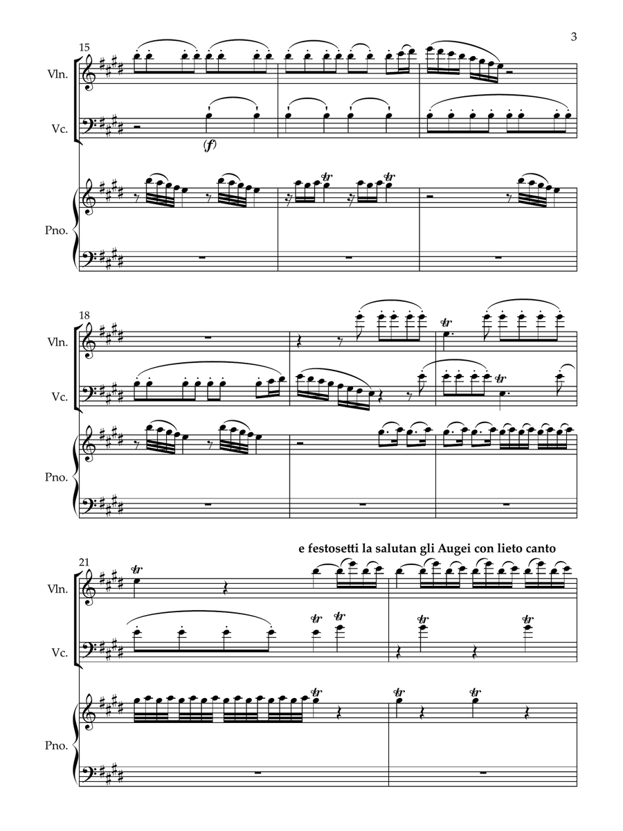 Vivaldi Four Seasons - Spring - arranged for Piano Trio Piano Trio scores gallery preview page 5